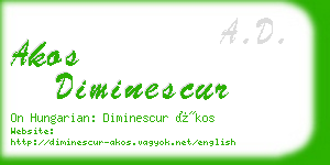 akos diminescur business card